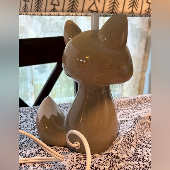 Levtex Baby Bailey Gray Fox Lamp Nursery Kids Room Nature Woodland Theme Unisex - Picture 6 of 8
